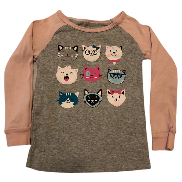 Wonder Nation Girls Kitty Pajamas Set - Picture 3 of 5